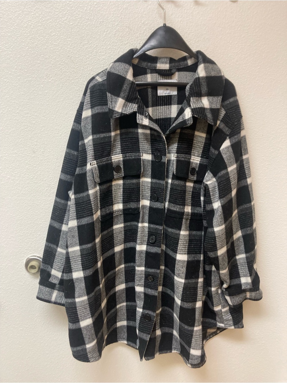 OLD NAVY Chores Utility Plaid Long Shacket (XXL)